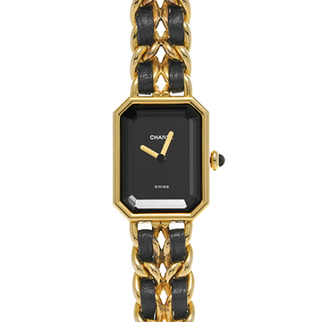 シャネル プルミエール M H0001 ブラック レディース 時計 【中古】【wristwatch】