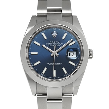 ロレックス デイトジャスト 41 126300 ブライトブルー メンズ 時計 【中古】【wristwatch】