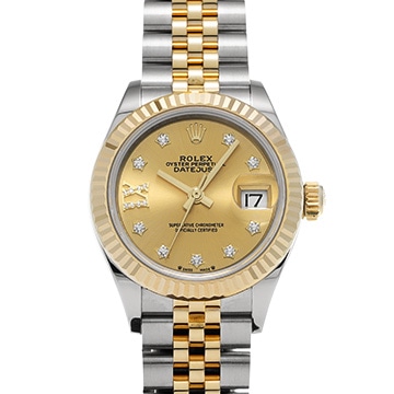 ロレックス レディ デイトジャスト 28 279173G シャンパン/ダイヤモンド レディース 時計 【中古】【wristwatch】