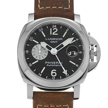 パネライ ルミノール GMT アッチャイオ PAM01088 ブラック メンズ 時計 【中古】【wristwatch】