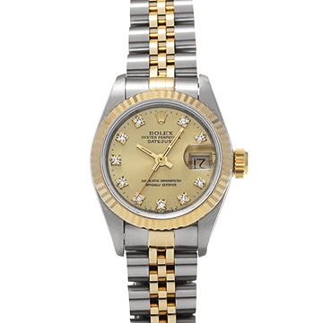 ロレックス デイトジャスト 69173G シャンパン/ダイヤモンド レディース 時計 【中古】【wristwatch】