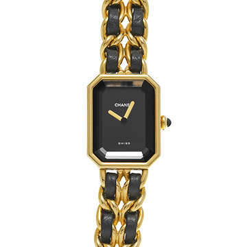 シャネル プルミエール M H0001 ブラック レディース 時計 【中古】【wristwatch】