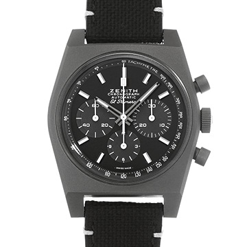 ゼニス クロノマスター リバイバル シャドウ エル・プリメロ 97.T384.4061/21.C822 ブラック/グレー メンズ 時計 【中古】【wristwatch】