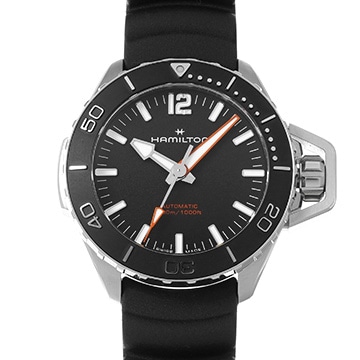ハミルトン カーキネイビー オープンウォーターオート H77455330 ブラック メンズ 時計 【中古】【wristwatch】
