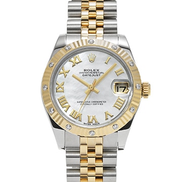 ロレックス デイトジャスト 31 178313 ホワイトシェル ユニセックス 時計 【中古】【wristwatch】