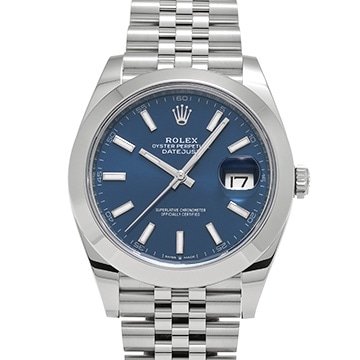 ロレックス デイトジャスト 41 126300 ブライトブルー メンズ 時計 【中古】【wristwatch】