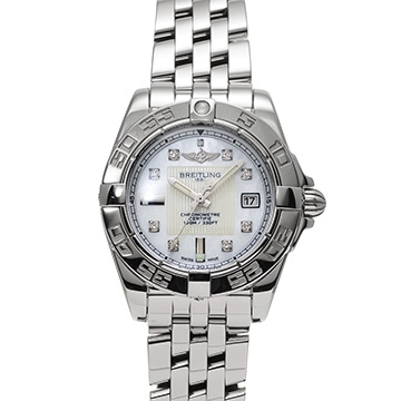 ブライトリング ギャラクティック 32 A71356L2/A708 ホワイトシェル/ダイヤモンド レディース 時計 【中古】【wristwatch】