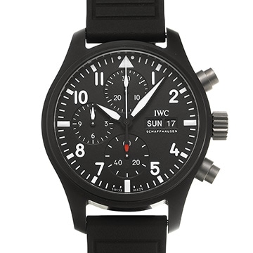IWC パイロットウォッチ クロノグラフ 41 トップガン IW389401 ブラック メンズ 時計 【中古】【wristwatch】