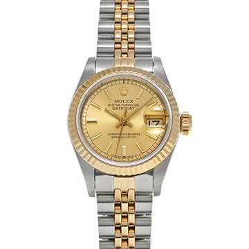 ロレックス デイトジャスト 69173 シャンパン レディース 時計 【中古】【wristwatch】