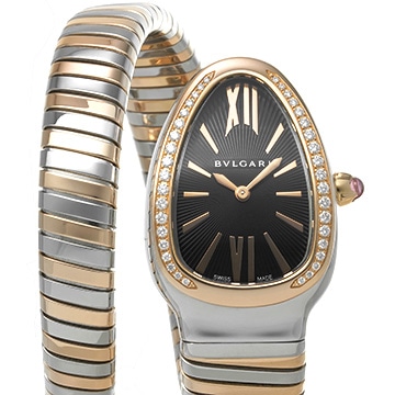 ブルガリ セルペンティ トゥボガス シングルスパイラル SP35SPG ブラック レディース 時計 【中古】【wristwatch】