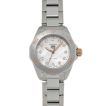 タグ ホイヤー アクアレーサー プロフェッショナル 200 クォーツ WBP1450.BA0622 ホワイトシェル/ダイヤモンド メンズ 時計 【中古】【wristwatch】