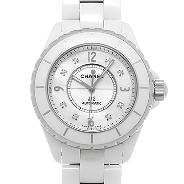 シャネル J12 38MM H2423 ホワイトシェル/ダイヤモンド メンズ 時計 【中古】【wristwatch】