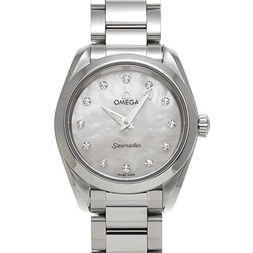 オメガ シーマスター アクアテラ 220.10.28.60.55.001 ホワイトシェル/ダイヤモンド レディース 時計 【中古】【wristwatch】