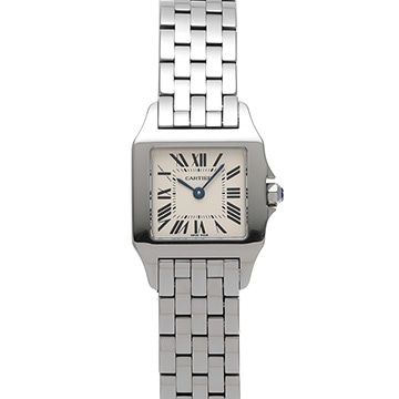 カルティエ サントス ドゥモワゼル SM W25064Z5 ホワイト レディース 時計 【中古】【wristwatch】