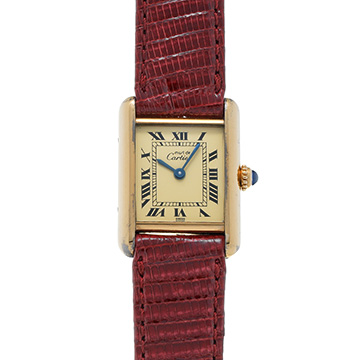 カルティエ マストタンク ヴェルメイユ 5057001 アイボリー レディース 時計 【中古】【wristwatch】