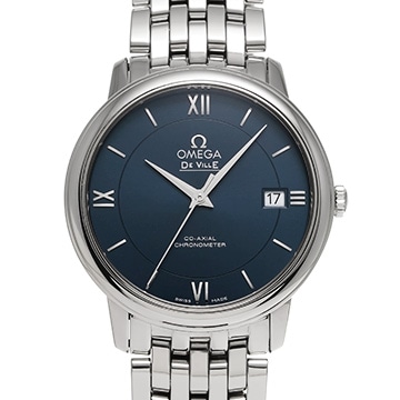 オメガ デ・ヴィル プレステージ コーアクシャル 424.10.37.20.03.001 ブルー メンズ 時計 【中古】【wristwatch】