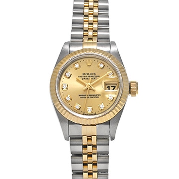 ロレックス デイトジャスト 69173G シャンパン/ダイヤモンド レディース 時計 【中古】【wristwatch】