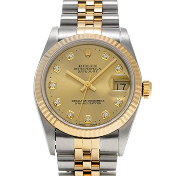 ロレックス デイトジャスト 68273G シャンパン ユニセックス 時計 【中古】【wristwatch】