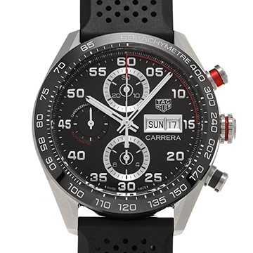 タグ ホイヤー カレラ キャリバー16 クロノグラフ デイデイト CBN2A1AA.FT6228 ブラック メンズ 時計 【中古】【wristwatch】