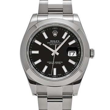 ロレックス デイトジャストII 116300 ブラック メンズ 時計 【中古】【wristwatch】