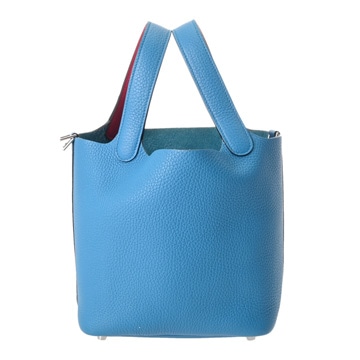 エルメス ピコタンロック PM エクラ ブルーフリーダ/ローズメキシコ トリヨンクレマンス/ヴォースイフト レディース バッグ 【中古】【bag】