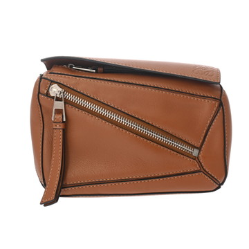 ロエベ パズル バムバッグ  タン B510U89X02 クラシックカーフ レディース バッグ 【中古】【bag】