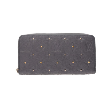 ルイ ヴィトン モノグラムアンプラント ジッピーウォレット グリシルバー M62209 レザー レディース 財布 【中古】【purse】