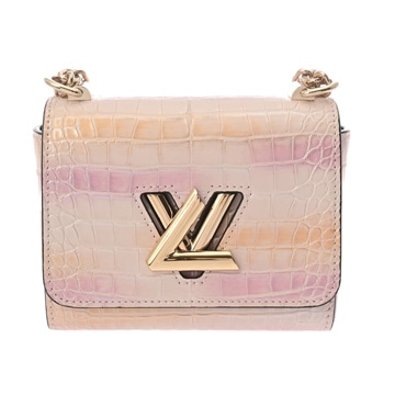 ルイ ヴィトン ツイスト MINI チェーンショルダー ライトピンク クロコダイル レディース バッグ 【中古】【bag】