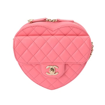 シャネル ハートシェイプ バッグ ピンク AS3191 ラムスキン レディース バッグ 【中古】【bag】
