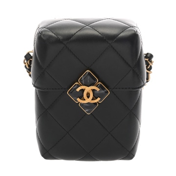 シャネル マトラッセ ボックスチェーンショルダー ブラック AS2635 ラムスキン レディース バッグ 【中古】【bag】