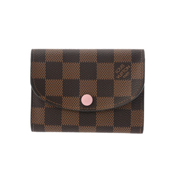 ルイ ヴィトン ダミエ ポルトモネ ロザリ ローズバレリーヌ N64423 ダミエキャンバス レディース 財布 【中古】【purse】