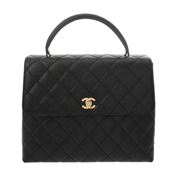 シャネル マトラッセ ハンドバッグ ブラック A12397 キャビアスキン レディース バッグ 【中古】【bag】