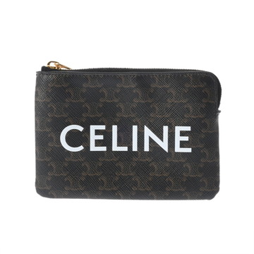 セリーヌ コインパース ブラック 10C662CA2 38NO トリオンフキャンバス レディース 財布 【中古】【purse】