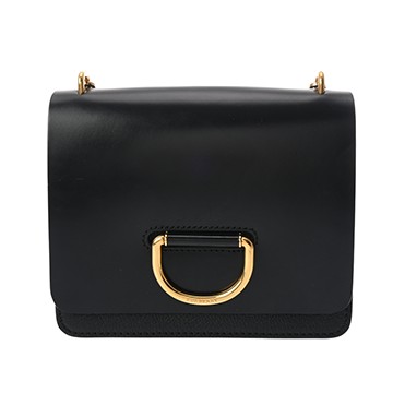 バーバリー チェーンショルダー ブラック レザー レディース バッグ 【中古】【bag】