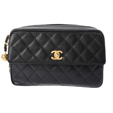 シャネル マトラッセ チェーンショルダー ブラック キャビアスキン レディース バッグ 【中古】【bag】