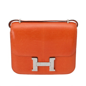 エルメス コンスタンス3 18 オレンジ リザード レディース バッグ 【中古】【bag】