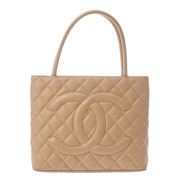 シャネル マトラッセ 復刻トート ベージュ A01804 キャビアスキン レディース バッグ 【中古】【bag】