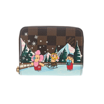 ルイ ヴィトン ダミエ ジッピーコインパース ヴィヴィエンヌ ブラウン N40721 ダミエキャンバス レディース 財布 【中古】【purse】