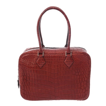 エルメス プリュム 28  ルージュアッシュ ニロティカスマット レディース バッグ 【中古】【bag】