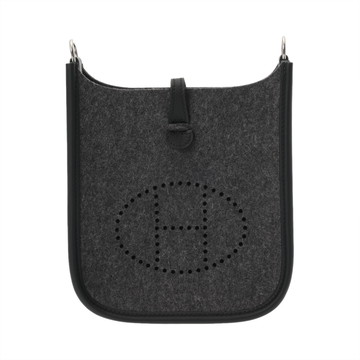 エルメス エヴリン TPM グリモワイヤン/ブラック フェルト/ヴォースイフト レディース バッグ 【中古】【bag】