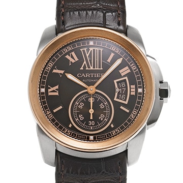 カルティエ カリブル ドゥ カルティエ W7100051 ブラウン メンズ 時計 【中古】【wristwatch】