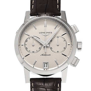 ロンジン 1832 クロノグラフ L4.829.4 ホワイト メンズ 時計 【中古】【wristwatch】