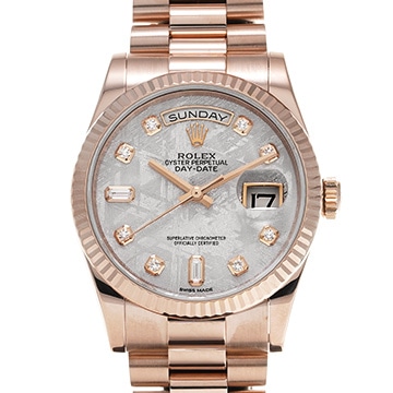 ロレックス デイデイト 36 118235FA メテオライト/ダイヤモンド メンズ 時計 【中古】【wristwatch】