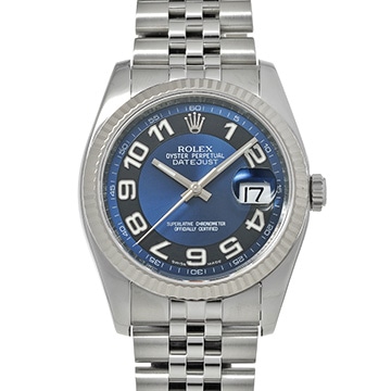 ロレックス デイトジャスト 116234 ブルー メンズ 時計 【中古】【wristwatch】