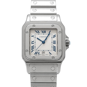 カルティエ サントス ガルベ LM W20018D6 アイボリー レディース 時計 【中古】【wristwatch】