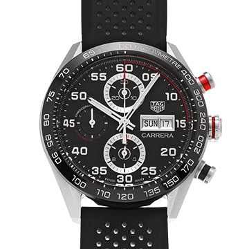 タグ ホイヤー カレラ キャリバー16 クロノグラフ デイデイト CBN2A1AA.FT6228 ブラック メンズ 時計 【中古】【wristwatch】