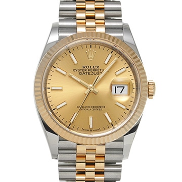ロレックス デイトジャスト 36 126233 シャンパン メンズ 時計 【中古】【wristwatch】