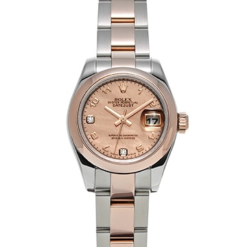 ロレックス レディ デイトジャスト 26 179161N2BR ピンクシェル/ダイヤモンド レディース 時計 【中古】【wristwatch】