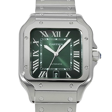 カルティエ サントス ドゥ カルティエ LM WSSA0062 グリーン メンズ 時計 【中古】【wristwatch】