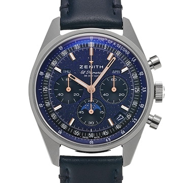 ゼニス クロノマスター オリジナル トリプルカレンダー アヴェンチュリン 日本160本限定 03.3402.3610/53.C917 ブルー/アヴェンチュリン メンズ 時計 【中古】【wristwatch】